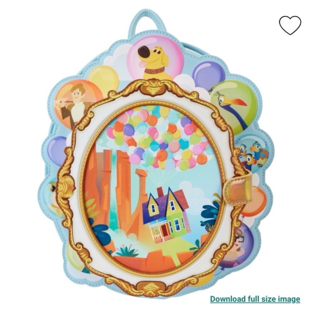 Loungefly Pixar Up 15th Anniversary Carl & Ellie Cameo Mini Backpack Lenticular